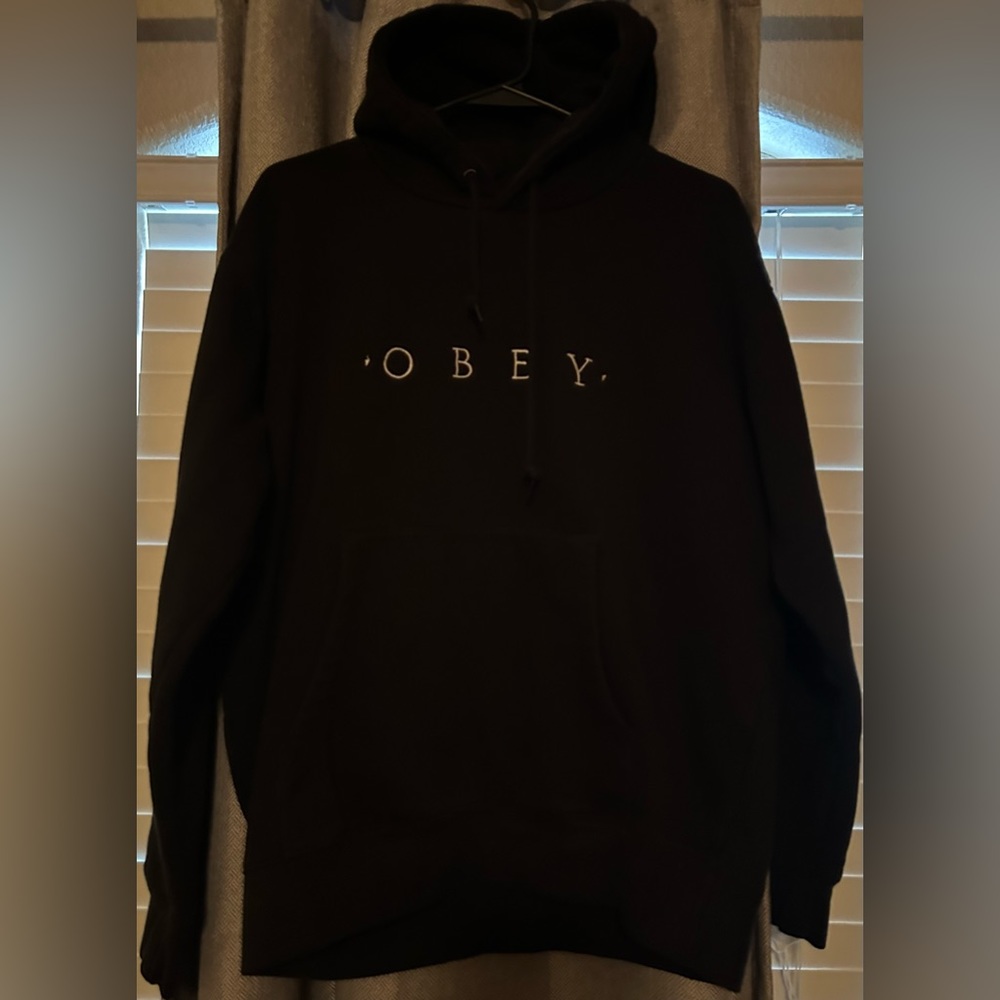 Obey Black and White Adult Small Hoodie